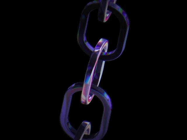 Chain Links Spline 3D Background Embed preview