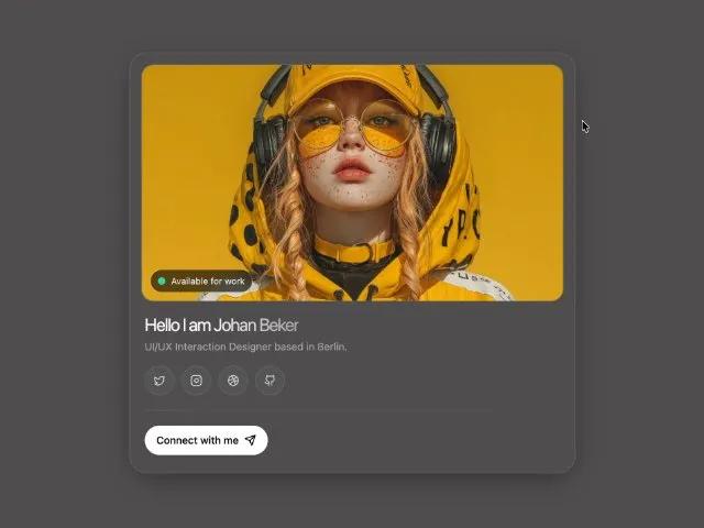 Profile Card preview