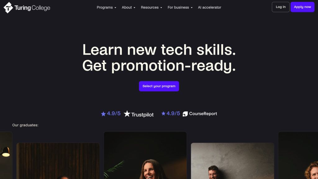 Turing College screenshot