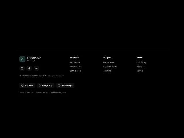 Animated Responsive Footer with Links & Social Icons preview