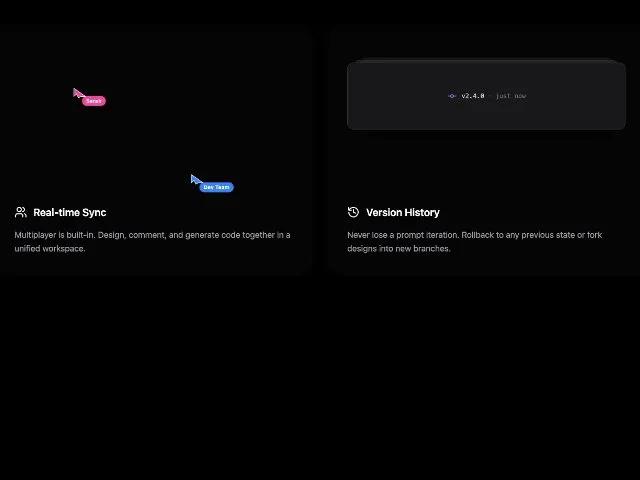 Interactive Feature Cards Section preview