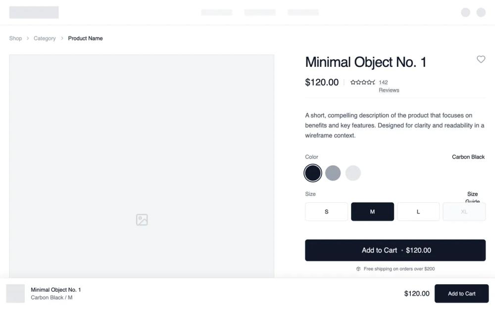 Conversion-optimised Product Page