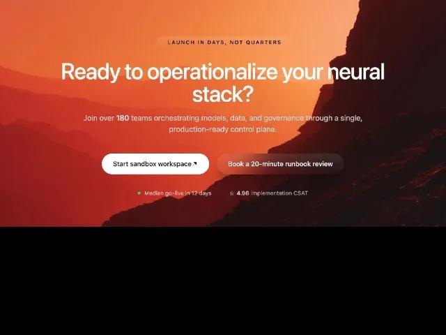 Neural Stack CTA Section with Background Image preview