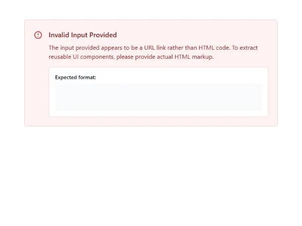 Invalid Input Error Message preview