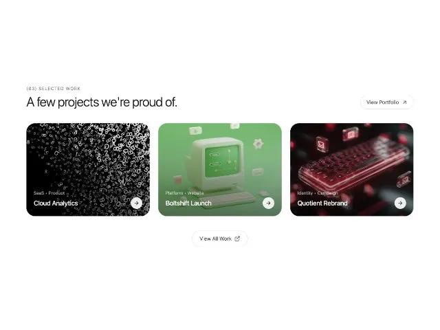 Portfolio Showcase Section preview