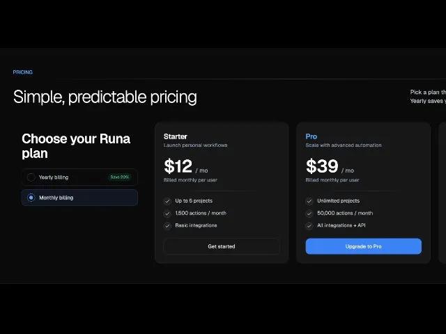 Pricing Plans Section with Toggle preview