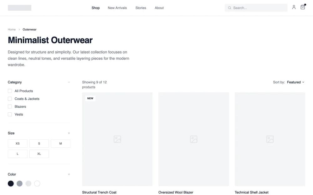 Collection Page- Filtered Product Grid