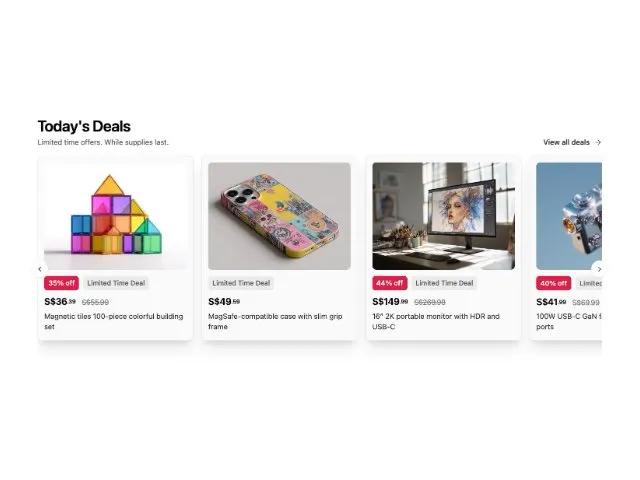 Responsive Deals Carousel with Product Cards preview