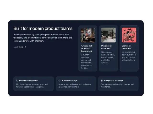 Responsive Product Feature Section with Image Cards preview