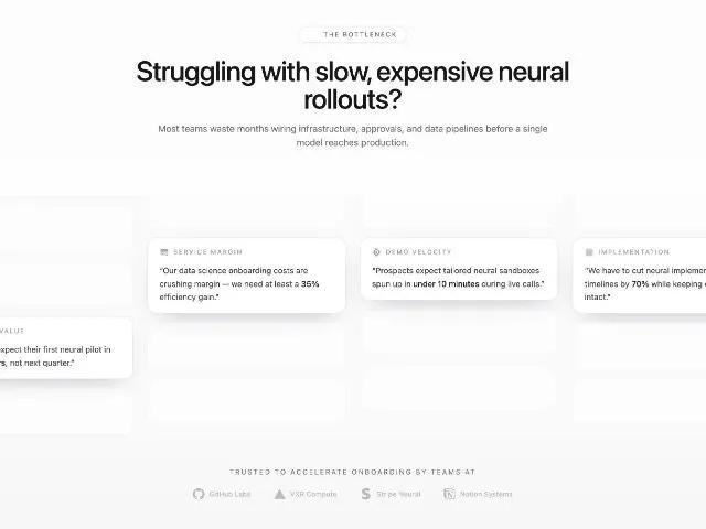Problem Grid Section with Logos Row preview