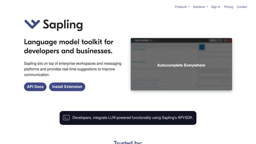 Sapling AI screenshot