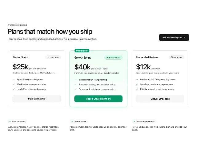 Responsive Pricing Plans Section with Tailwind CSS preview