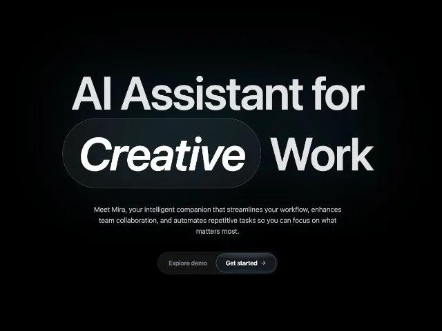 Animated Hero Section with Neon CTA Buttons preview
