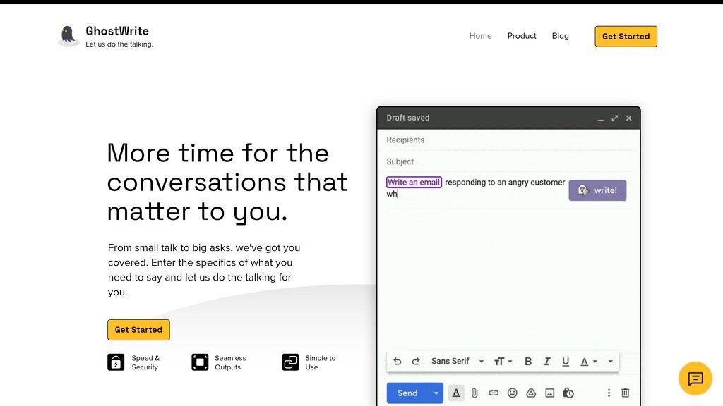 Ghostwrite screenshot