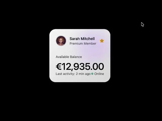 Premium Profile Card preview