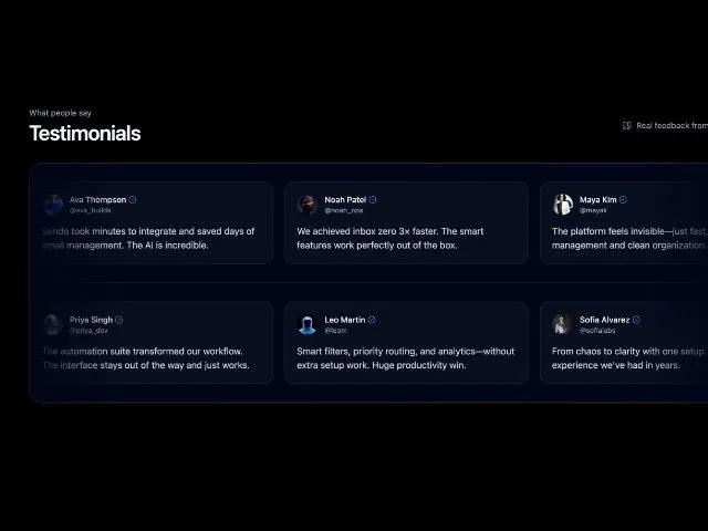 Animated Marquee Testimonials Section preview