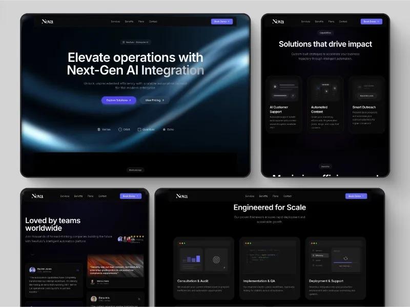 AI Automation SaaS Landing Page Template