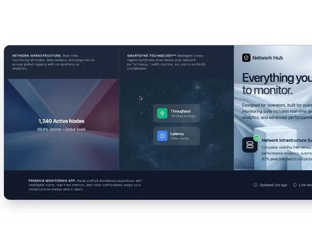 Network Infrastructure Dashboard Card preview