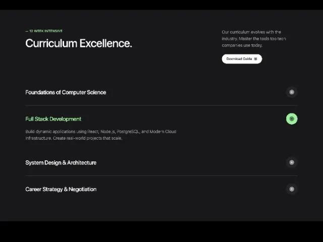 Interactive Curriculum Accordion Section preview