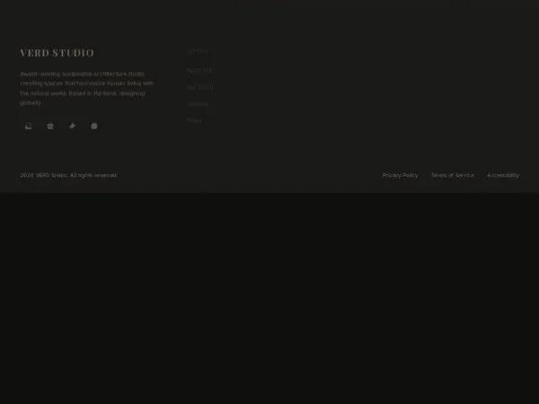 Architectural Studio Footer with Animated Glow preview