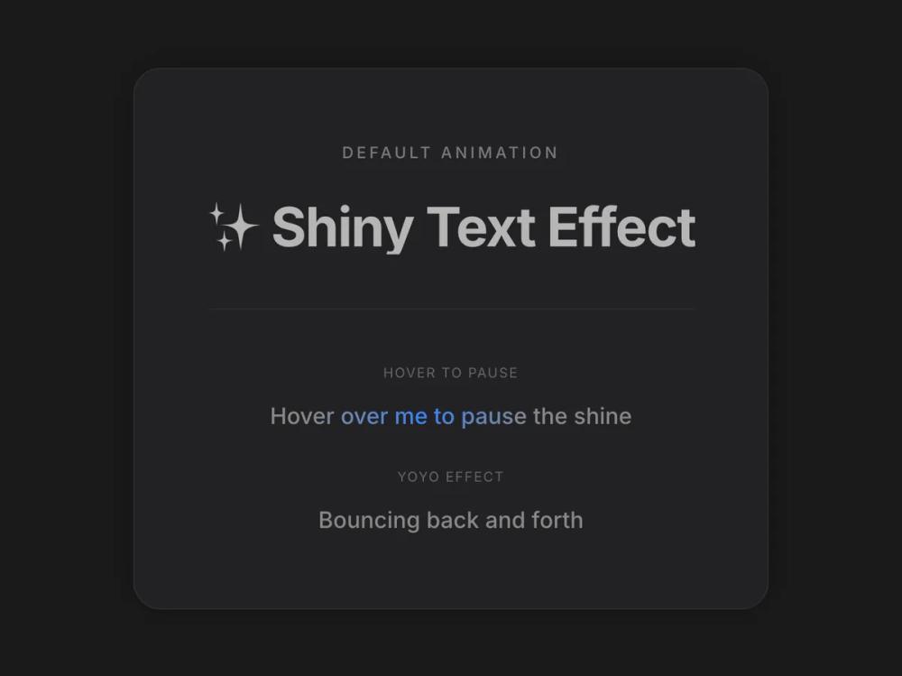 Shiny Text