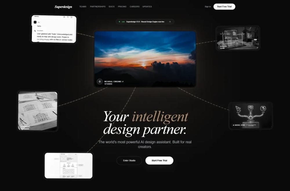 Neural Noir Interface Style