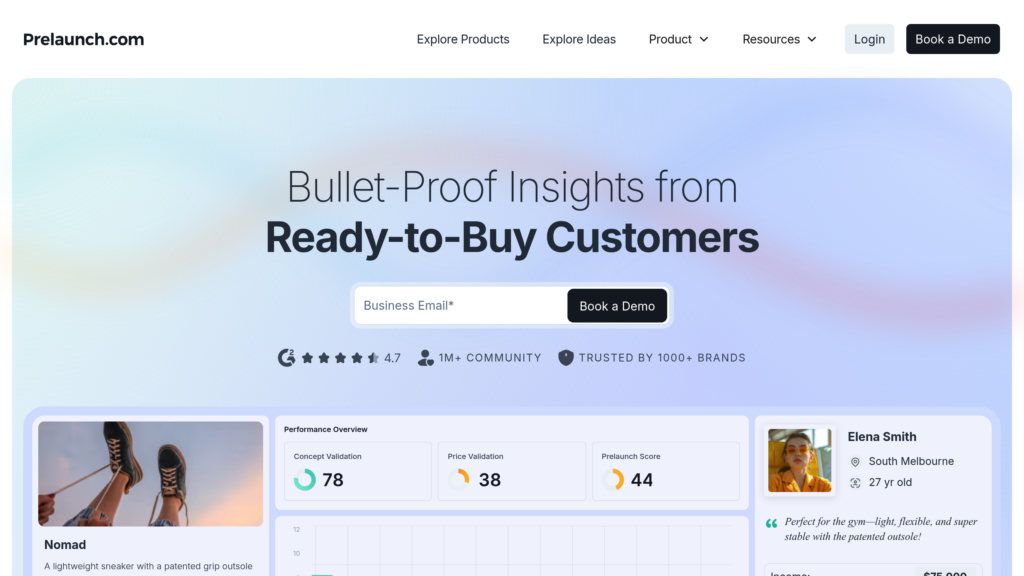 Prelaunch.com screenshot