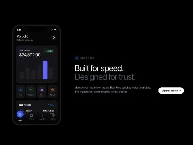 Mobile Banking App UI Showcase Block preview