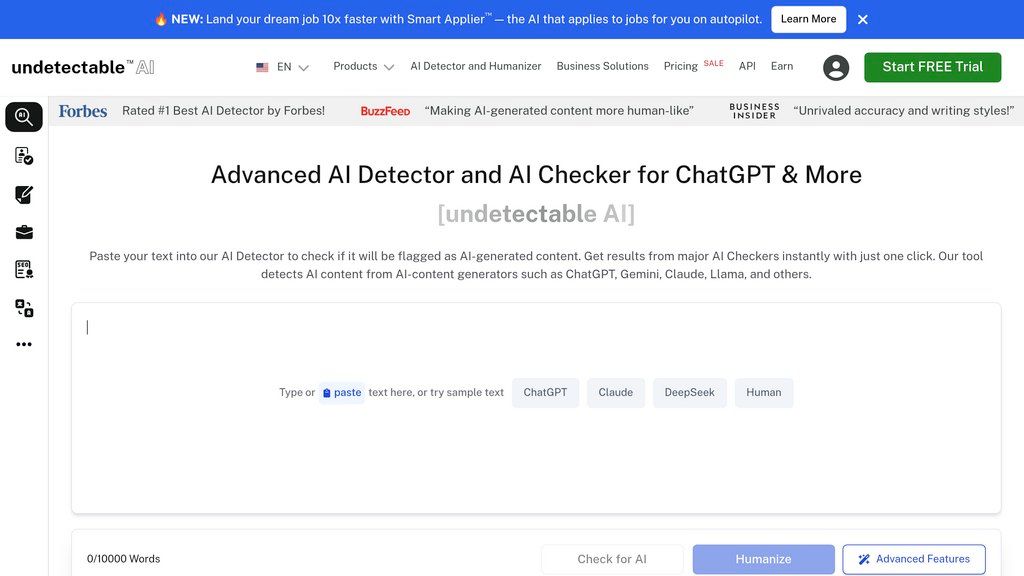 Undetectable AI screenshot