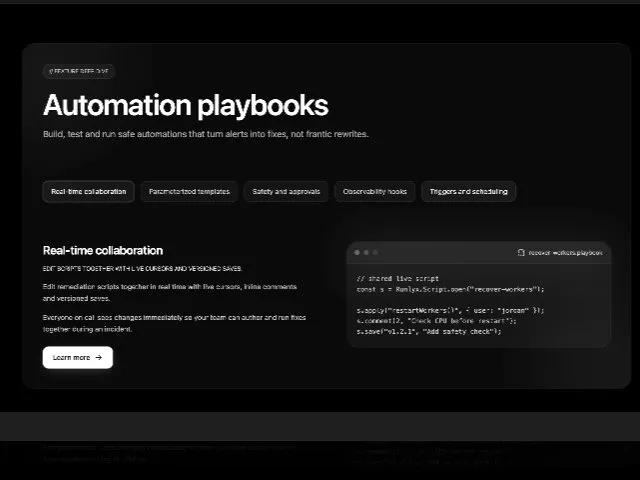 Tabbed Feature Showcase with Code Preview preview