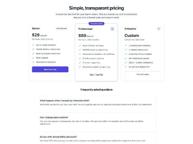 Responsive Pricing Table with FAQ Section preview