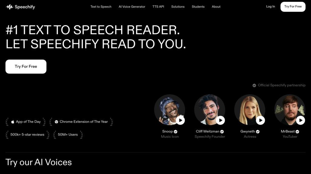 Speechify screenshot