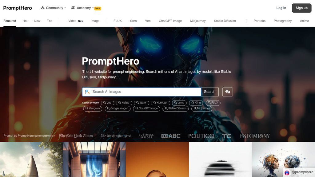 PromptHero screenshot