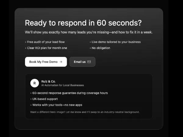 RulzCo - CTA section preview