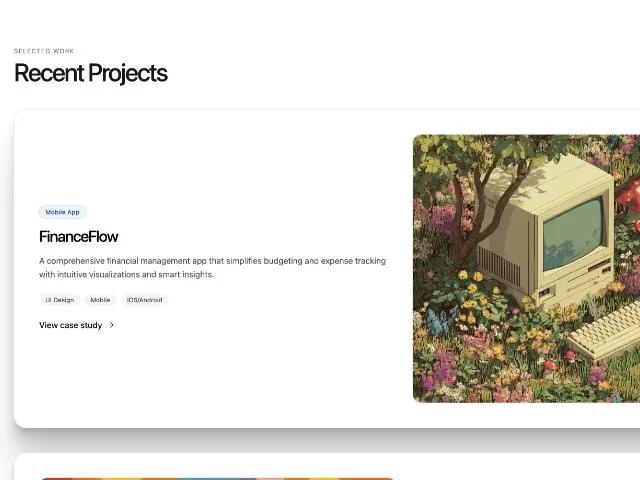 Responsive Portfolio Projects Showcase Section preview