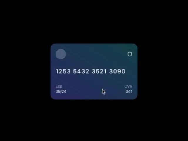 Scrollable Gradient Credit Card Tile (Tailwind) preview