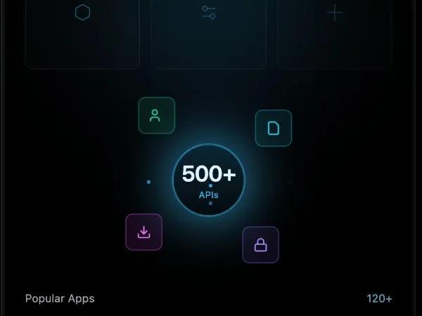 Animated Orbiting API Stats Card preview