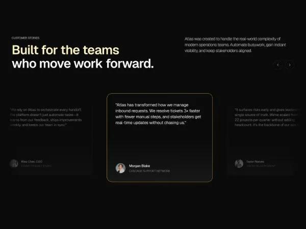 Customer Testimonial Carousel Section preview