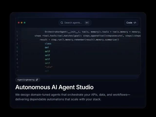 AI Agent Studio Card preview