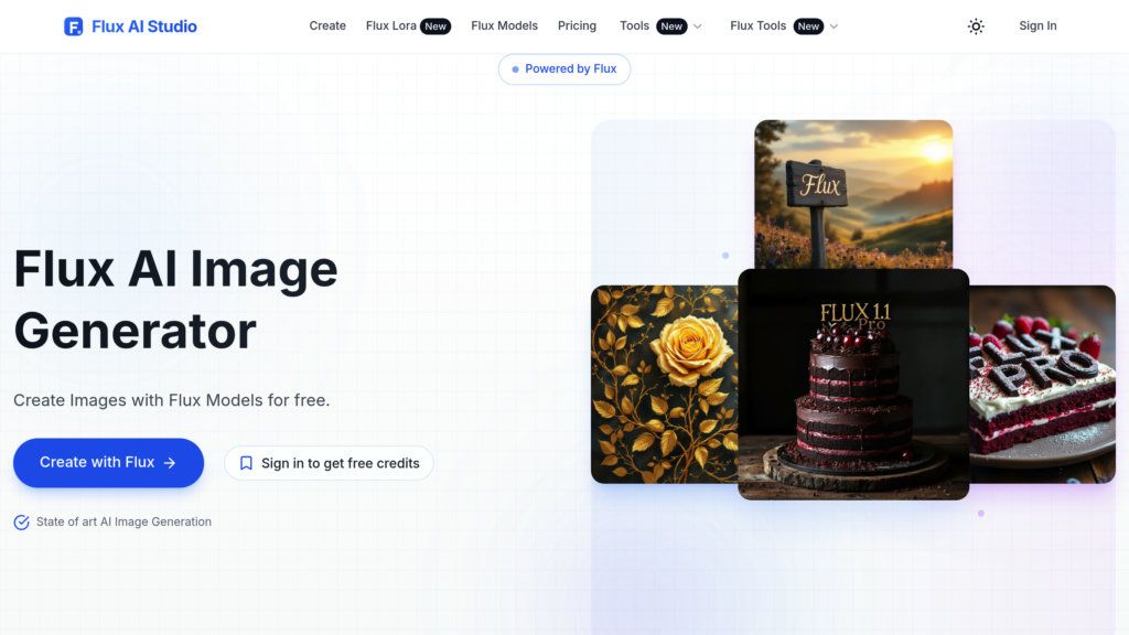 Flux AI Studio screenshot