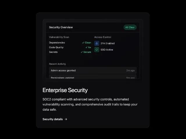 Enterprise Security Feature Card preview