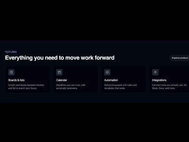 Responsive Features Grid Section with CTA preview