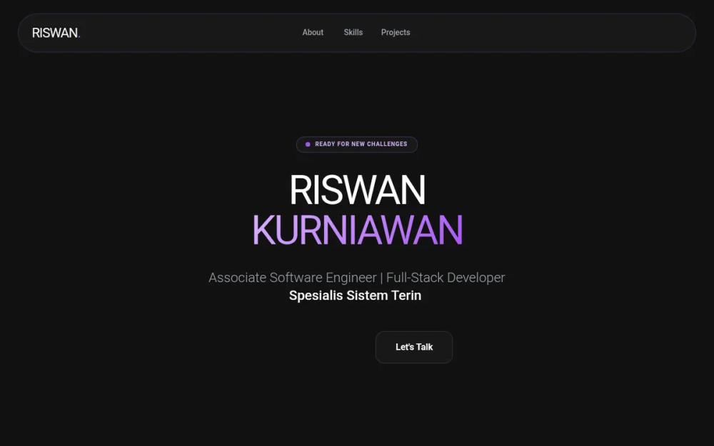 Riswan Portfolio - Anime & GSAP Enhanced