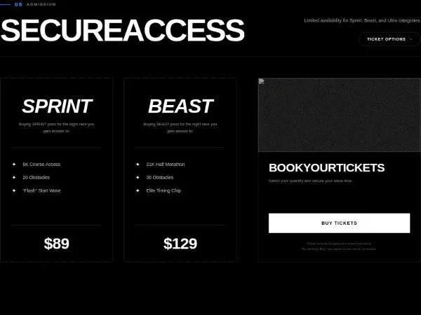 Night Race Ticket Pricing & Admission Section preview