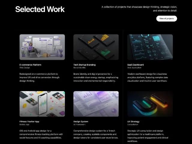 Responsive Portfolio Showcase Section preview