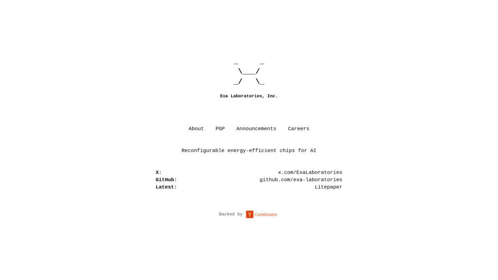 Exa Laboratories screenshot