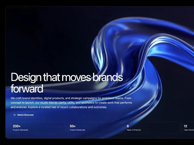 Gradient Hero Section with CTA and Stats preview