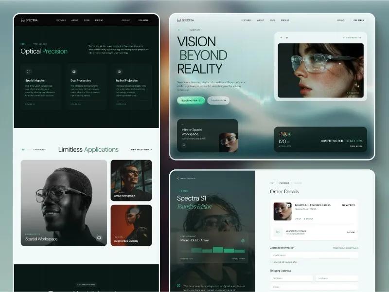 Spectra AR Hardware Landing Page Template preview