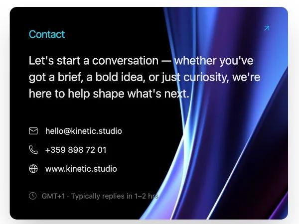 Responsive Contact Card with Hover Effects preview
