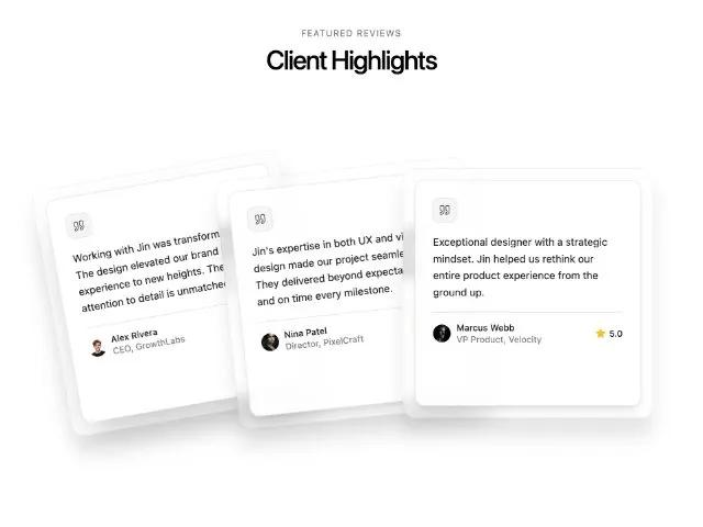 Glassmorphic Client Testimonials Section preview